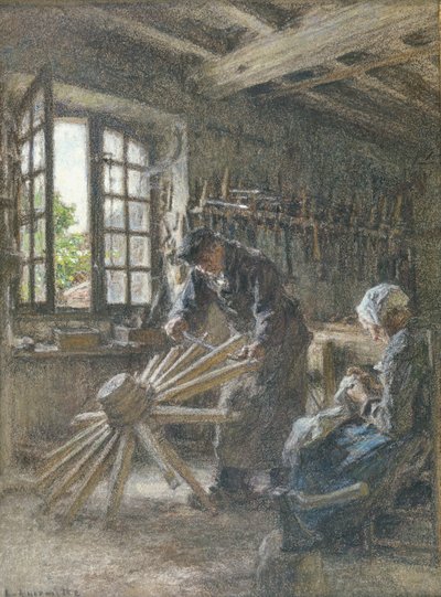 De oude wagenmaker en zijn vrouw, 1897 door Leon Augustin Lhermitte